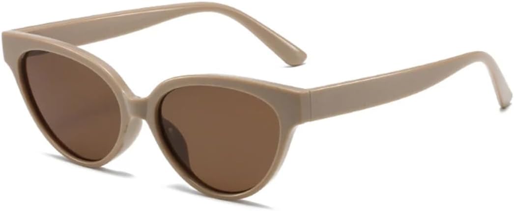 

Маленькие солнцезащитные очки «кошачий глаз» из геля для женщин, модные, с градиентным переходом, защита от УФ-излучения UV400, для мужчин, в стиле ретро TYUVIVO, Coffee Tea