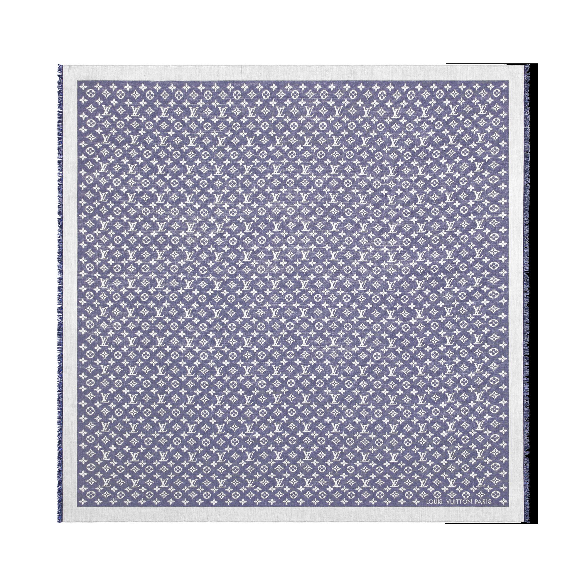 

Шаль из денима с монограммой Louis Vuitton, синий