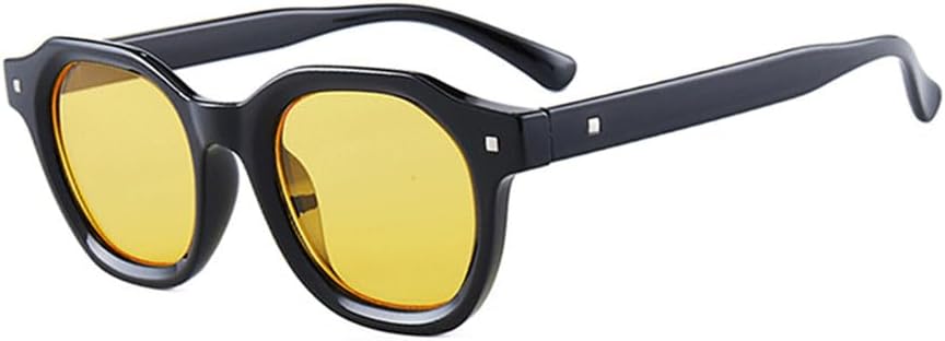 

Ретро-панк солнцезащитные очки для мужчин и женщин, винтажные, модные, черные, зеленые, прямоугольные, стильные, с защитой от УФ-излучения UV400, подарок KTUCN, Black Yellow