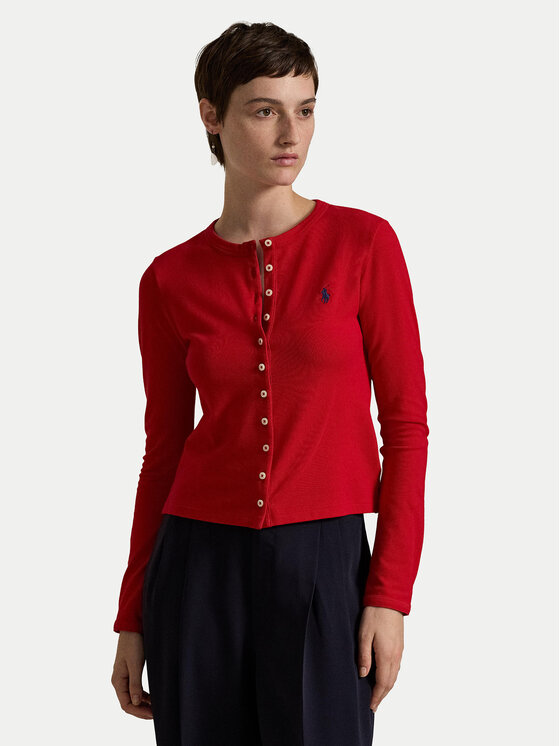 

Облегающий кардиган 211941175006 Polo Ralph Lauren, красный