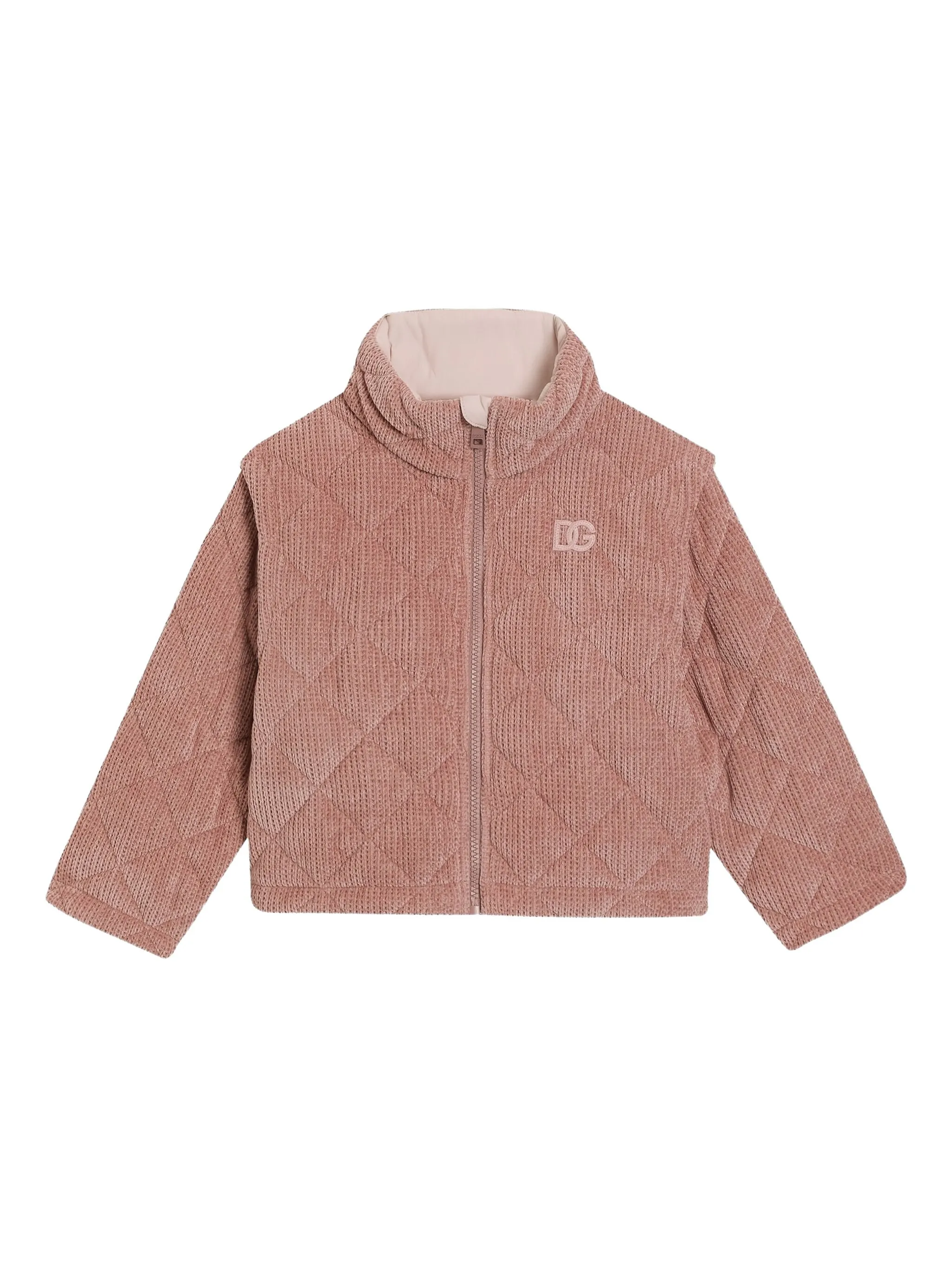 

Стеганое пальто Dolce & Gabbana Kids, розовый