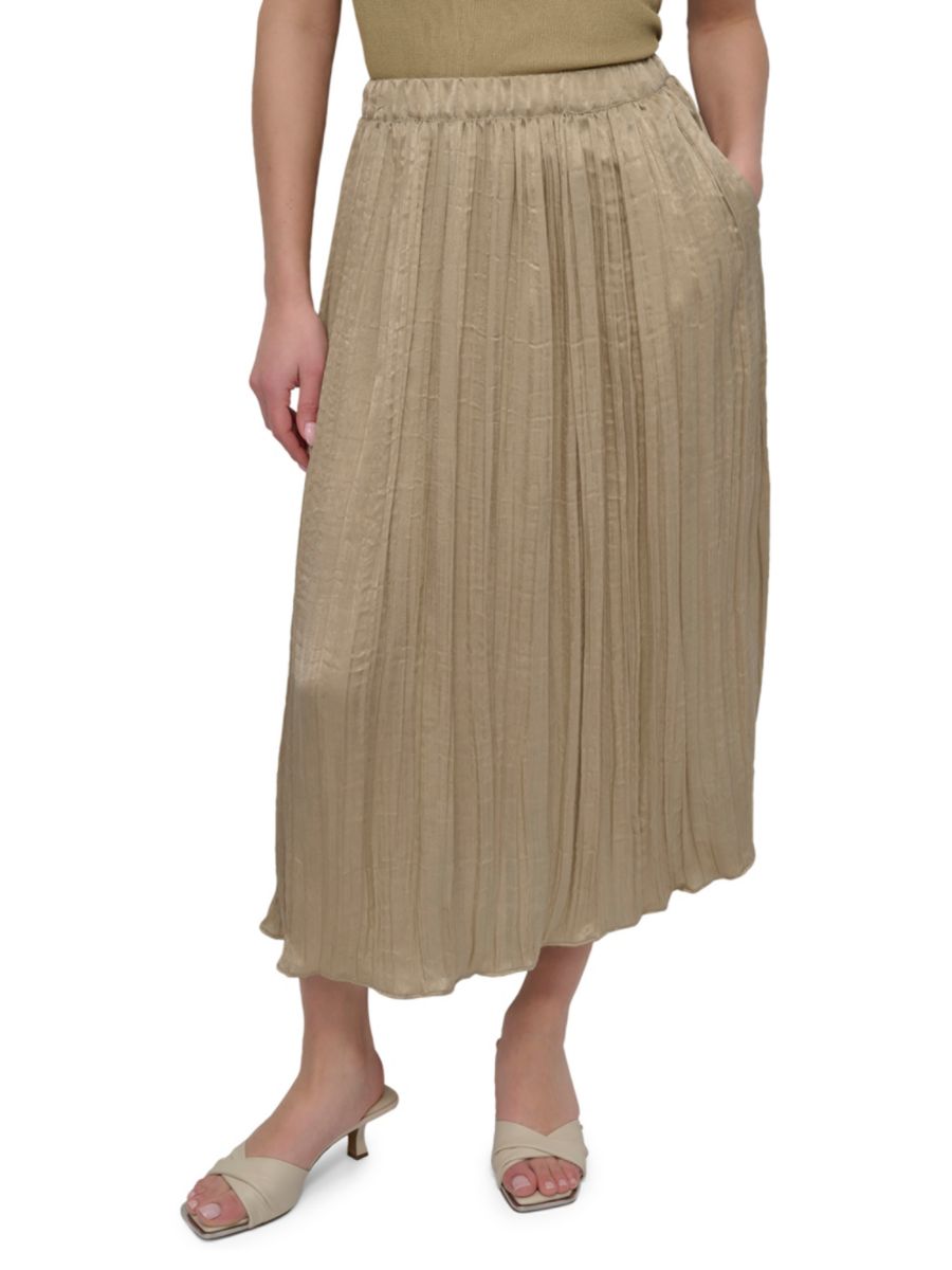 

Юбка миди из жатого плетения DKNY, цвет Pale Moss