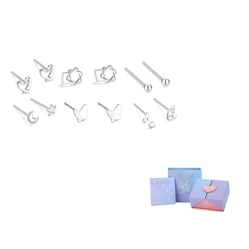 

GIFU Серьги-гвоздики из стерлингового серебра для женщин