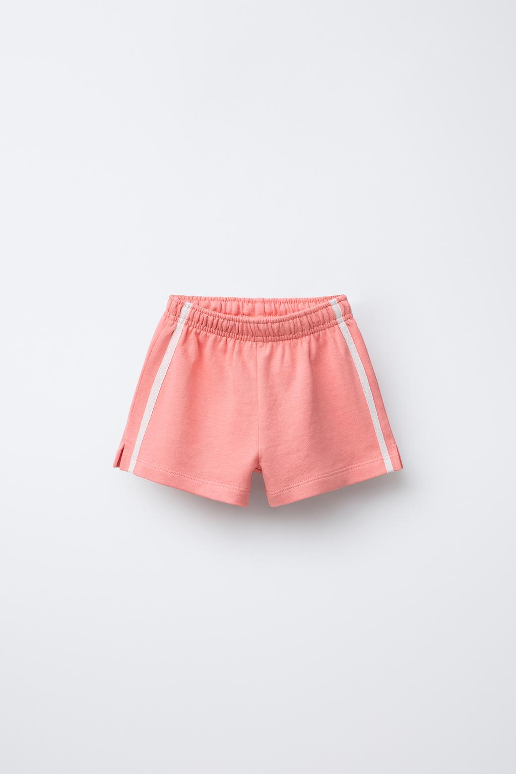 

Шорты-бермуды с боковыми резинками ZARA, цвет Coral