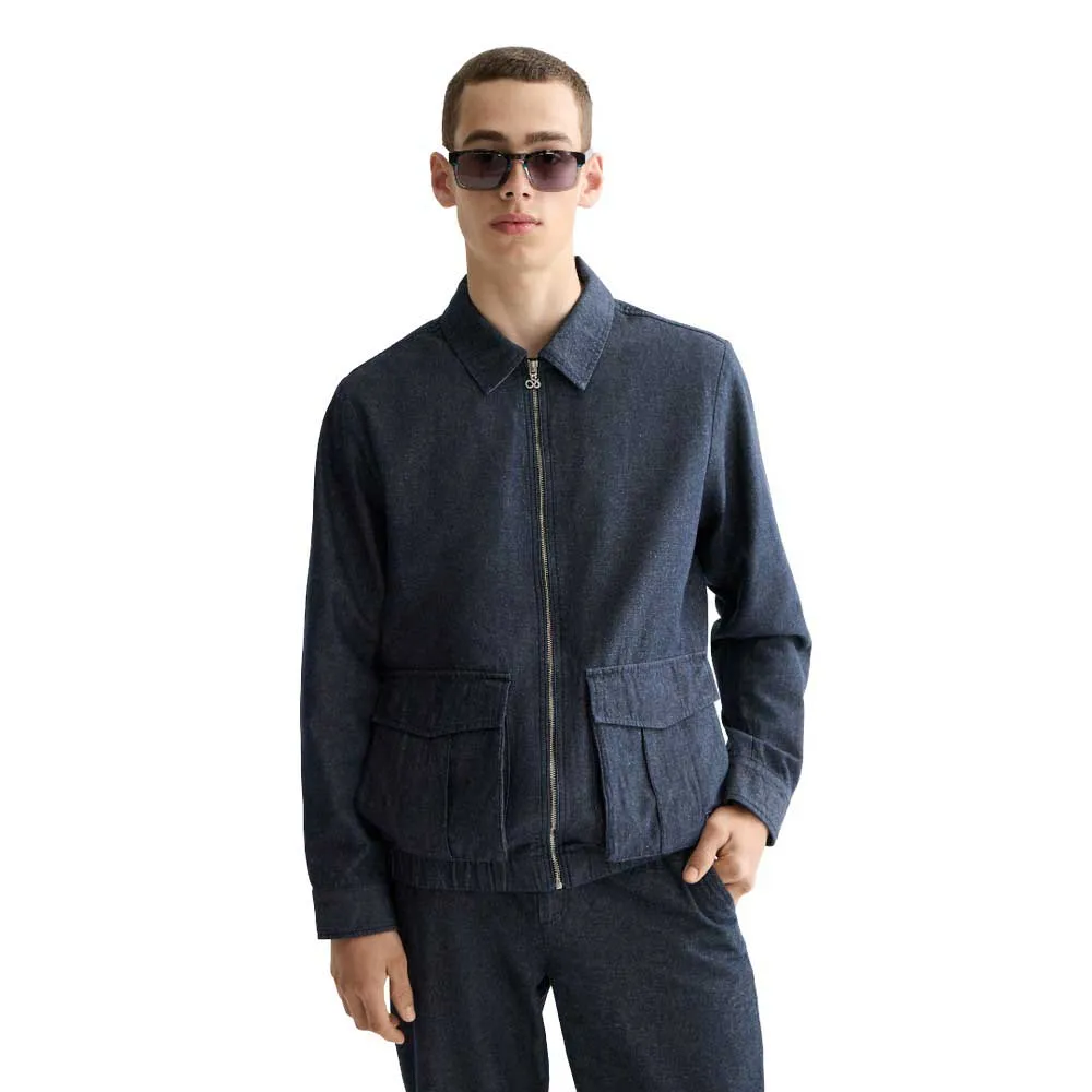 

Куртка Scotch & Soda Cotton Linen Twill, синий