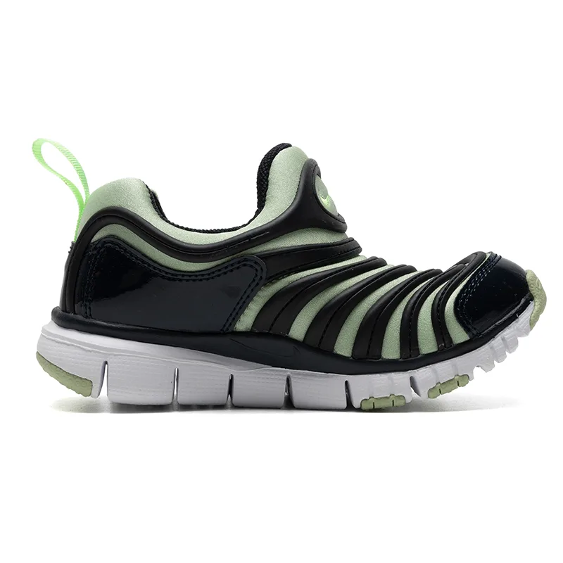 Nike Dynamo Free Cushioning Support Low top детские кроссовки для повседневной носки черно-зеленые для детей 3-7 лет — фото 3