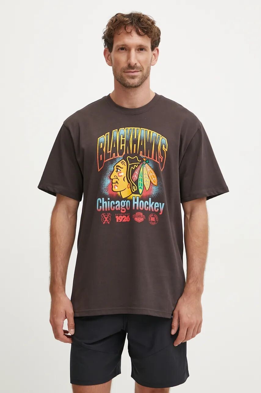 

Хлопковая футболка бренда 47 NHL Chicago Blackhawks 47 Brand, серый