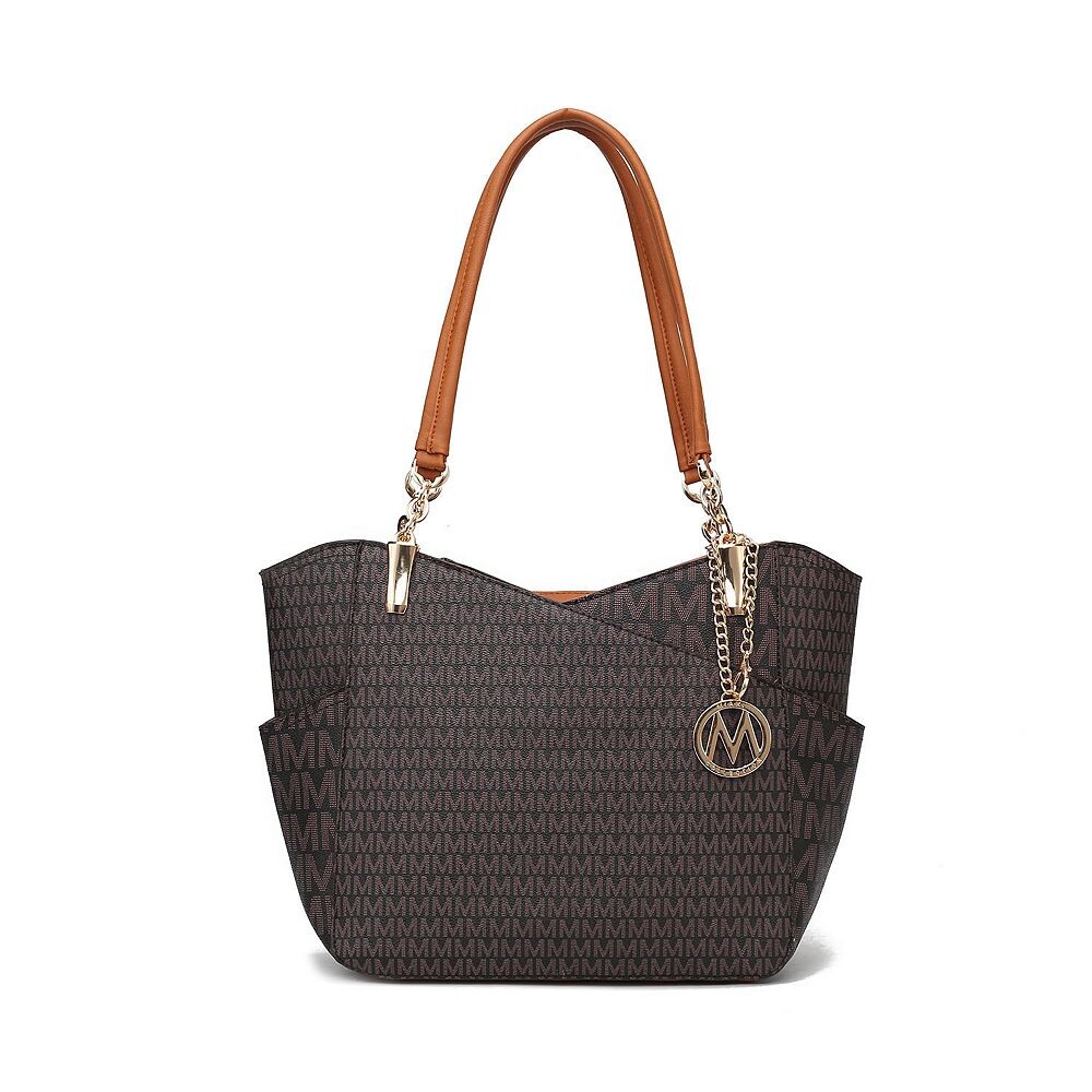

Mkf Collection Jules M Женская большая сумка из веганской кожи с логотипом от Mia K MKF Collection, коричневый