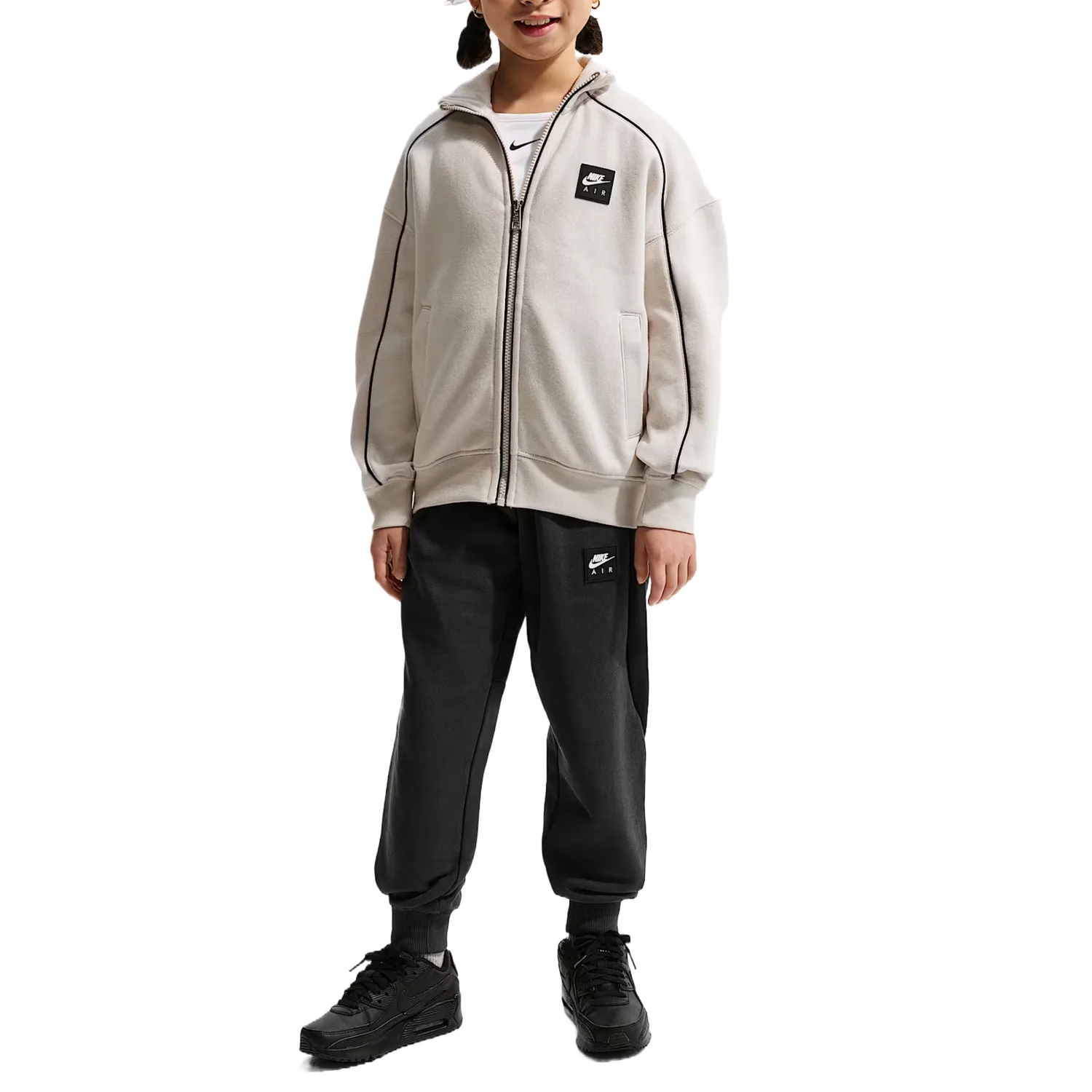 Детская куртка с воротником стойка утепленная Nike, Light Bone/Black/Black