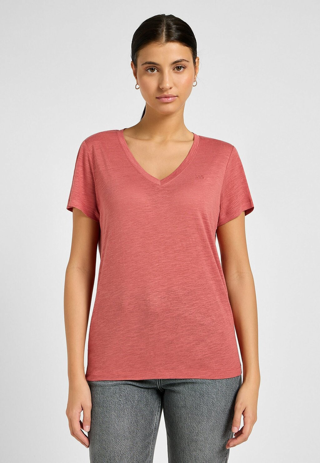 

Базовая футболка V NECK Lee, светло-коричневый
