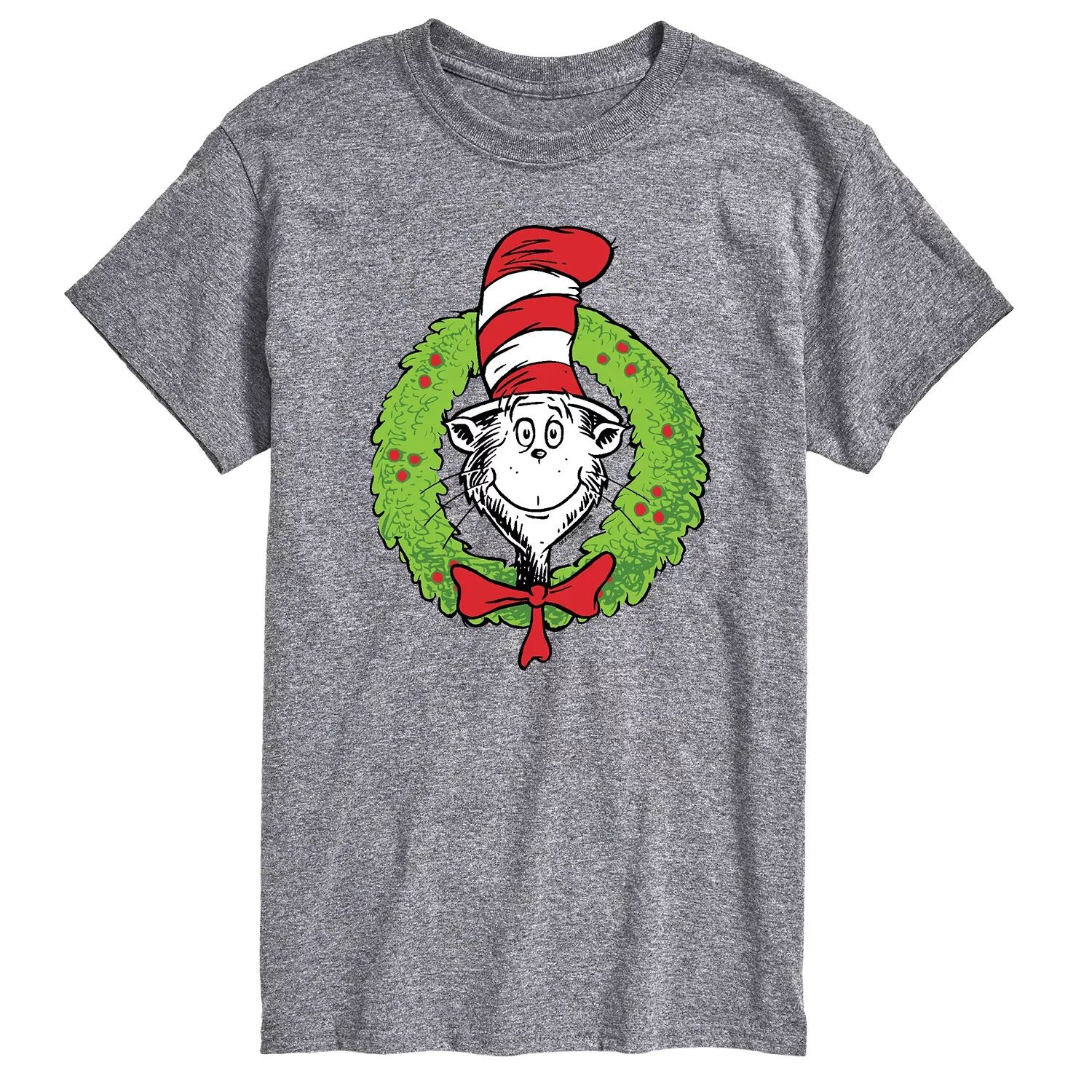 

Мужская футболка Dr. Seuss Cat In The Hat с венком Licensed Character