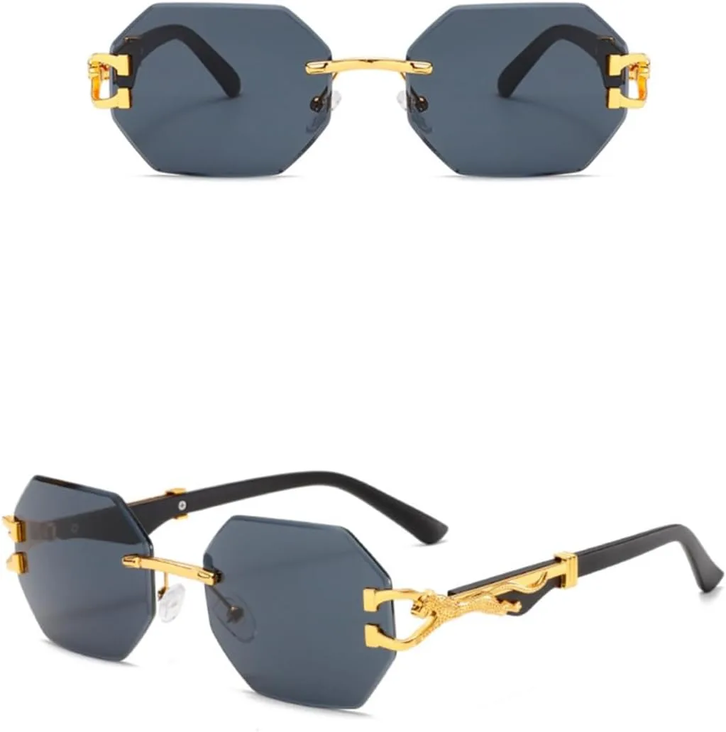 

Солнцезащитные очки для мужчин и женщин - защита UV400 - градиентные линзы, леопардовый принт, для занятий спортом на открытом воздухе и вождения DSVIGF, Black