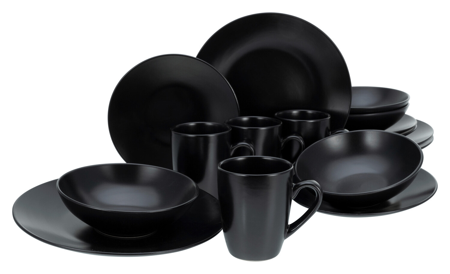 Комбинированный сервиз 16 шт Creatable, черный