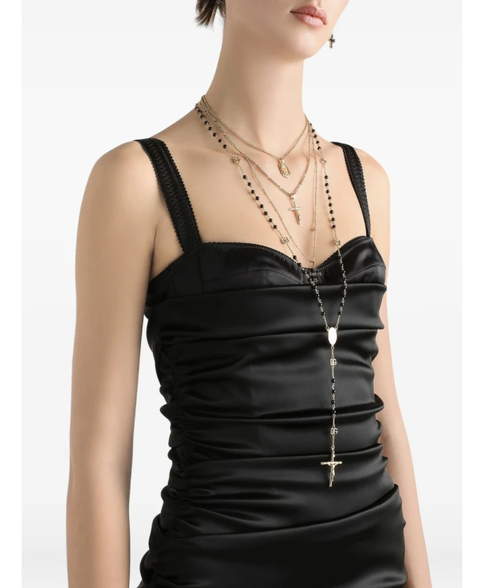 Платье Dolce & Gabbana Draped Midi, черный — фото 4
