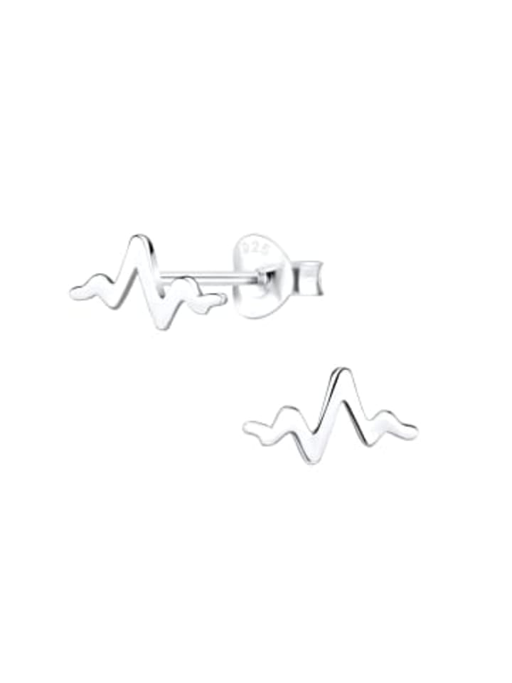 

Alexander York Серьги-гвоздики «Сердцебиение» из серебра 925 пробы, комплект из двух серебряных элементов