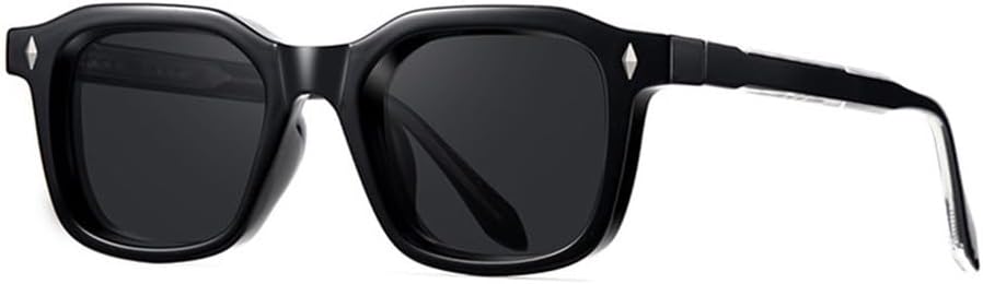 

Мужские солнцезащитные очки в стиле ретро, ​​модные заклепки, женские солнцезащитные очки с защитой от УФ-излучения UV400, трендовые панк-очки желто-зеленого цвета TKKTLLT, Black Grey