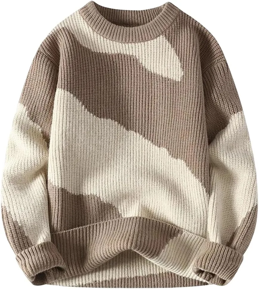 

Мужской теплый вязаный свитер с воротником — удобный пуловер с мягкими длинными рукавами