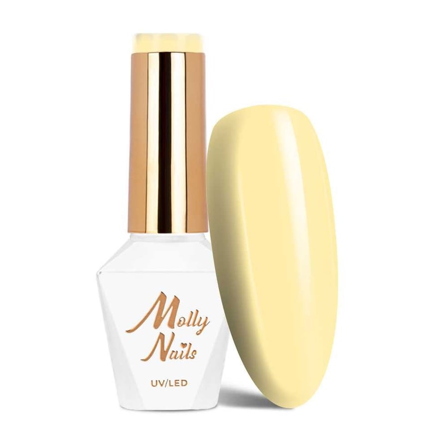 

Molly Nails Power Flower Yellow Daffodil HEMA/Di-HEMA Free 8 г № 720 Гибридный лак для ногтей