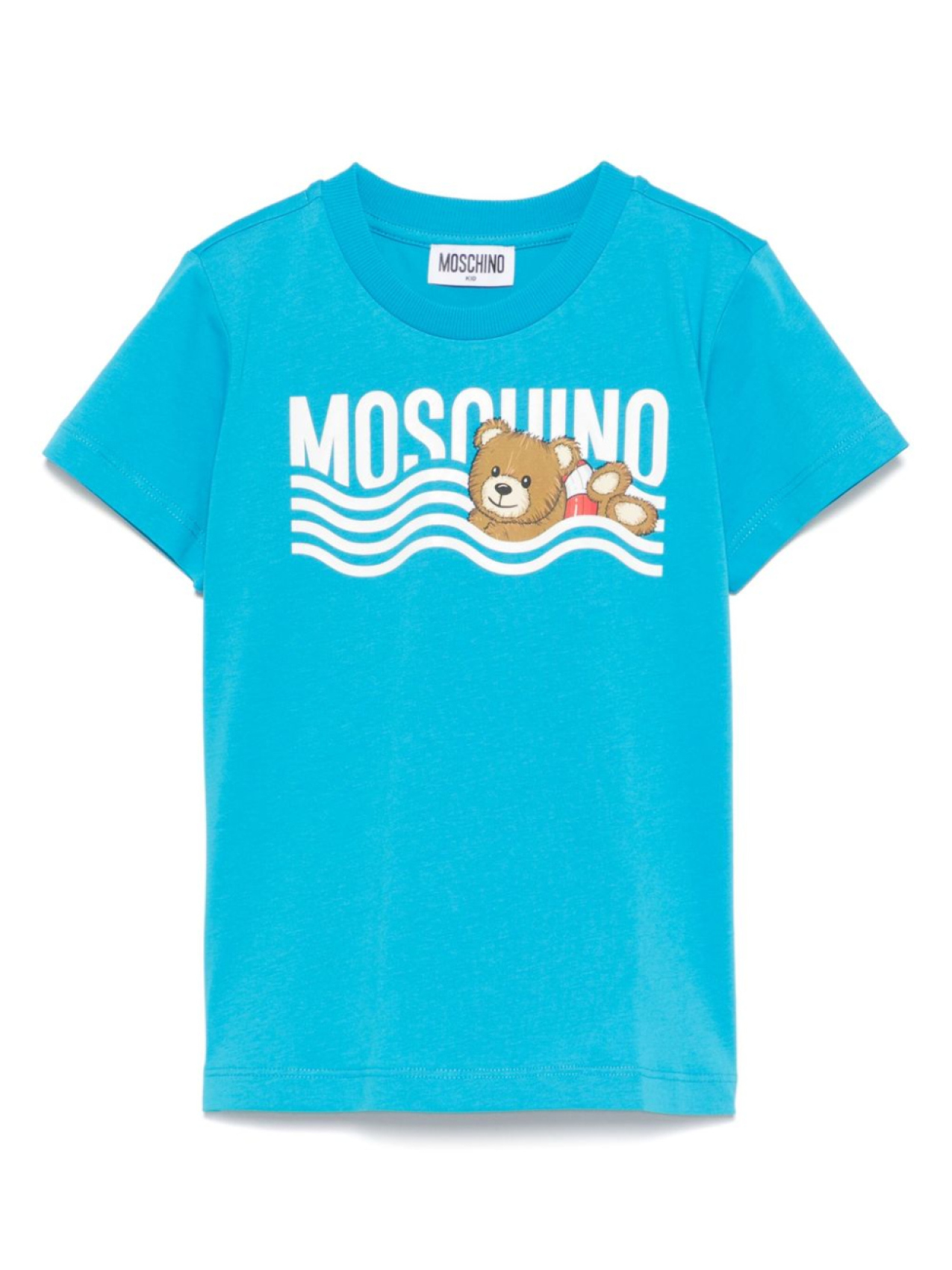 

Moschino Kids футболка с принтом Teddy Bear, синий