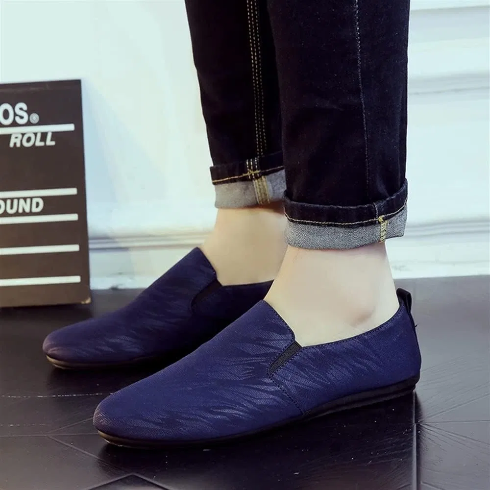 Мужские лоферы Smoking Loafer Shoes Solid Colors Deep Blue — фото 3