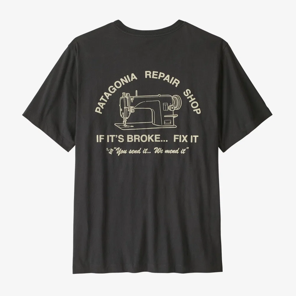 Мужская футболка Men's Repair Shop чёрная от Patagonia