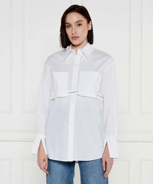 

Рубашка Cropped fit Patrizia Pepe, белый