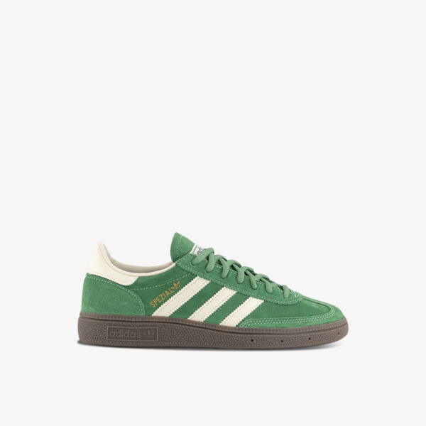 Замшевые низкие кеды handball spezial с фирменным декором Adidas, зеленый