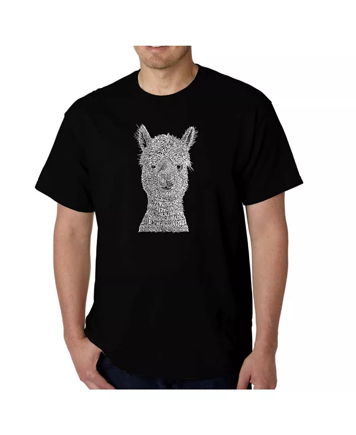 

Мужская футболка Word Art - Alpaca LA Pop Art, черный