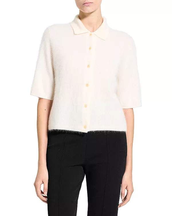 

Кашемировая рубашка-свитер Theory, белый