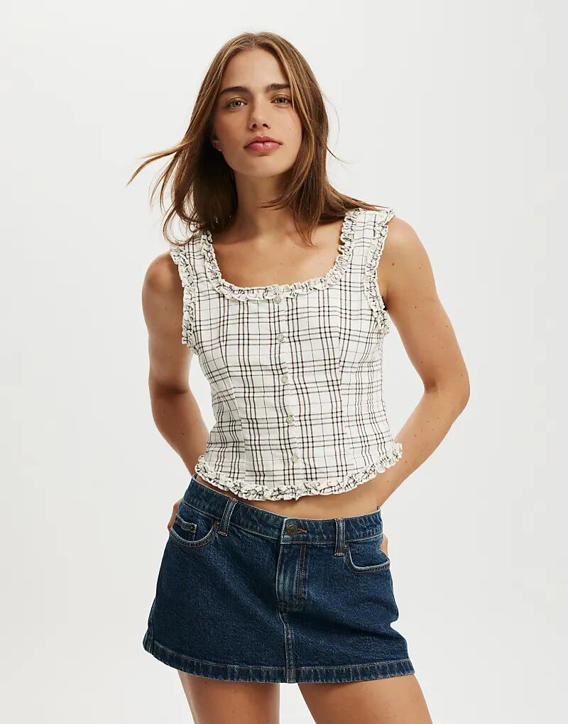 

Топ Cotton On Emily с оборками в разноцветном цвете Cotton On