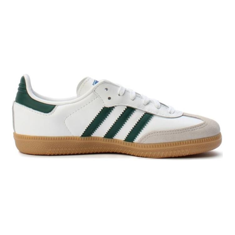 Кроссовки Adidas Samba OG Cloud White Collegiate Green Gum PS, зеленый — фото 2