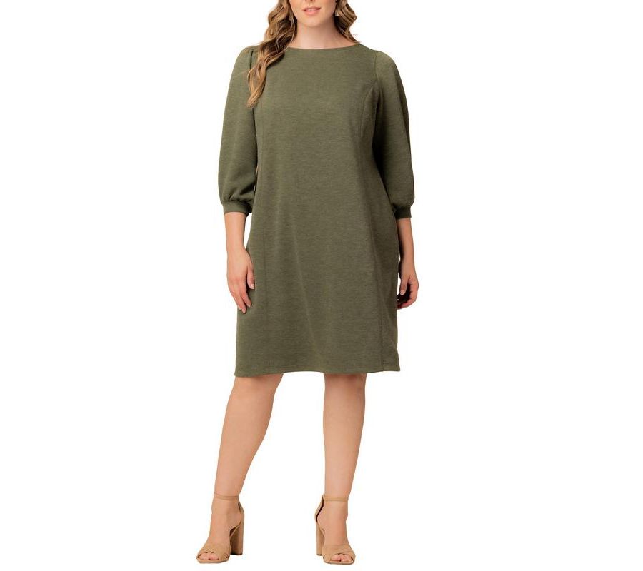 

Вязаное платье-футляр Madison большого размера Kiyonna, Forest green