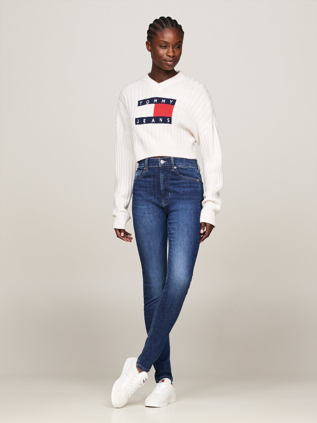 Джинсы скинни SYLVIA HGH SKN Tommy Hilfiger, темно-синие джинсы — фото 4