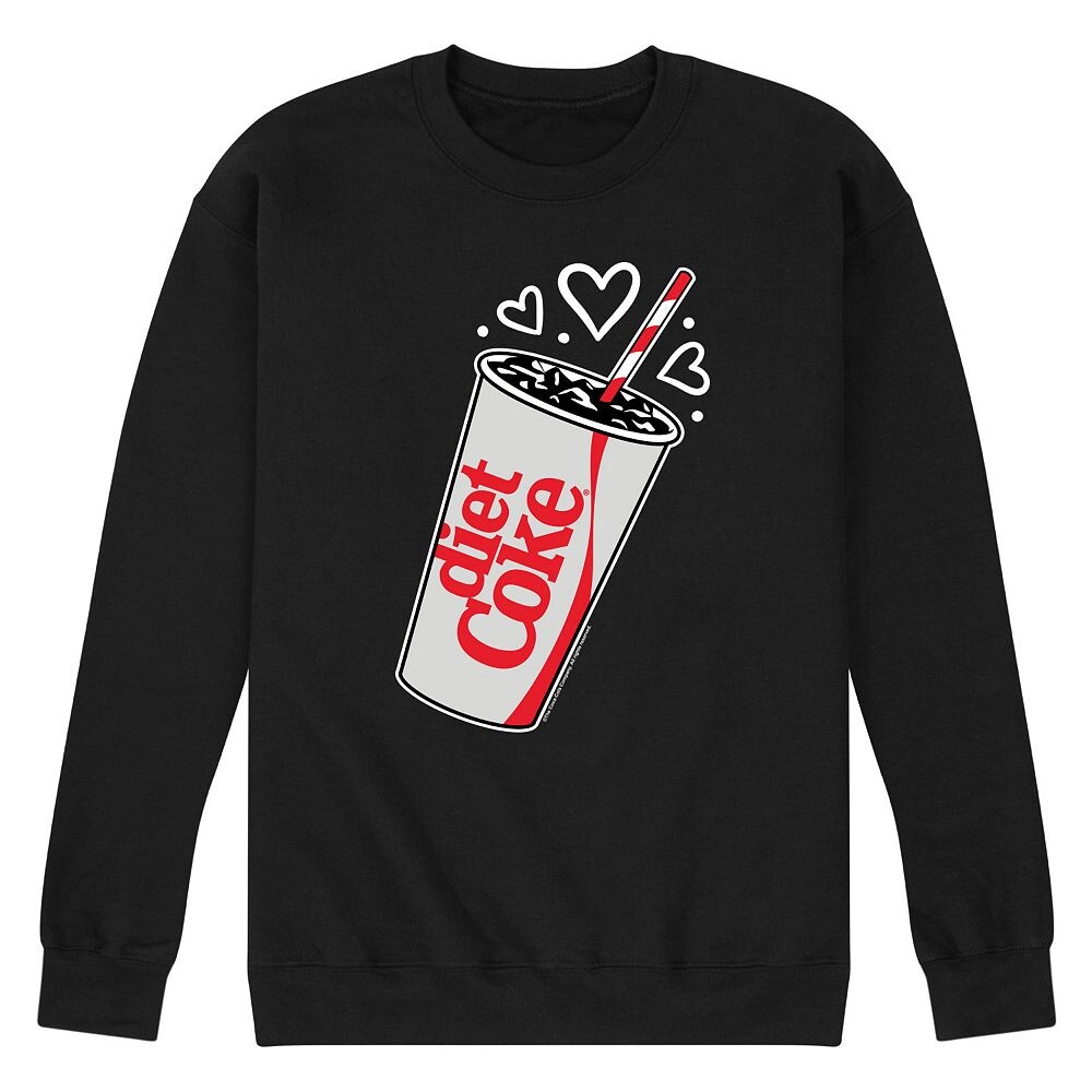 

Мужской флисовый свитшот Diet Coke Heart Bubbles Licensed Character, черный