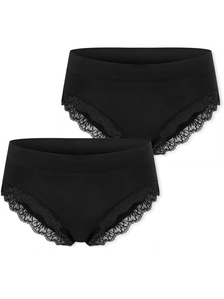 

Schiesser Бразильские трусы Unique Cotton черного цвета