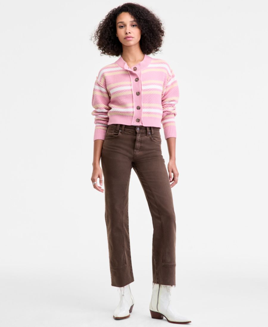 

Женские джинсы Risk Taker с широкими штанинами Free People, Workwear Brown