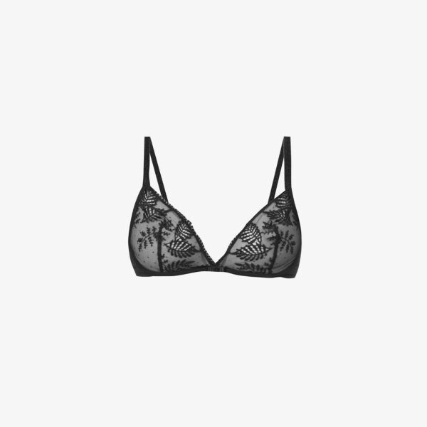 

Бюстгальтер на косточках с вышивкой Bloom Simone Perele, черный