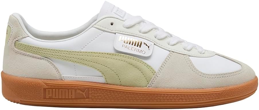

Мужские кроссовки PUMA Palermo из кожи с шнуровкой, повседневные - белые