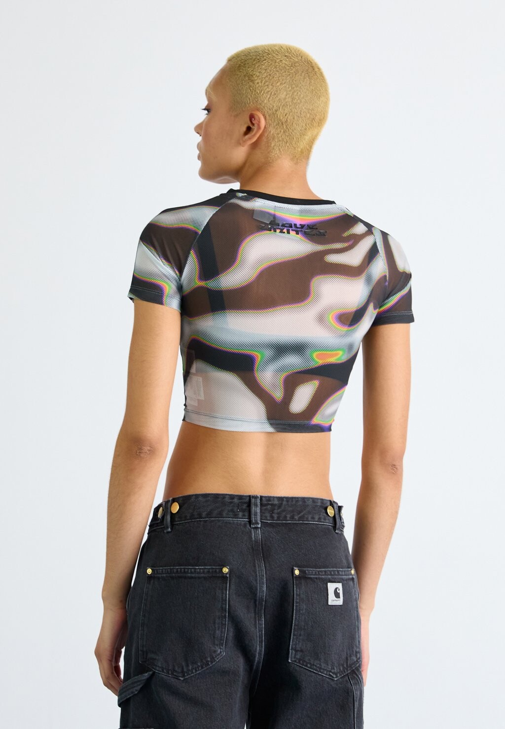 

Принт на футболке PRIDE MESH SHORT adidas, разноцветный