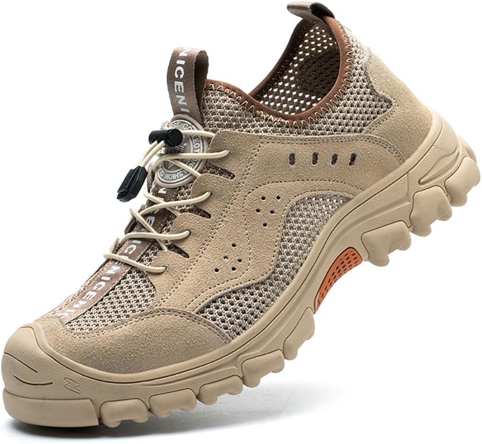 

Lmprock Унисекс стальные ботинки с полым носком, противопрокольные, промышленные защитные, легкие, дышащие, для строительства, с антискользящей подошвой, летние ботинки, хаки