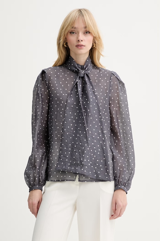 

Льняная рубашка tiniz Silvian Heach, серый