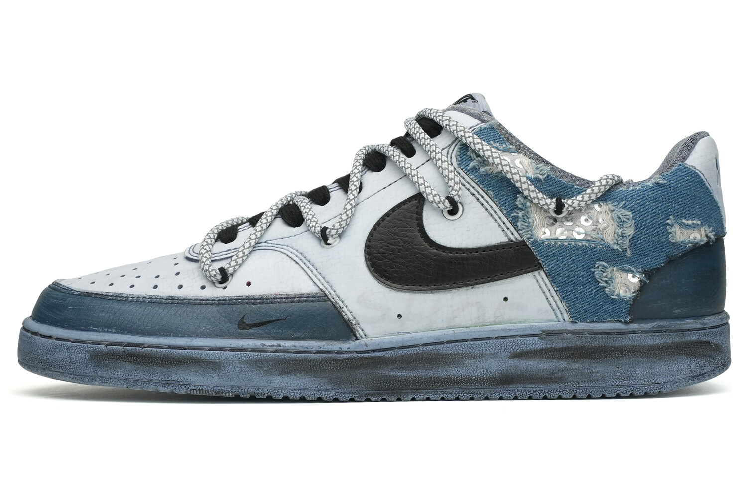 

Кроссовки Nike Court Vision 1 Skateboarding Shoes Unisex Low-top Gray, темно-серый