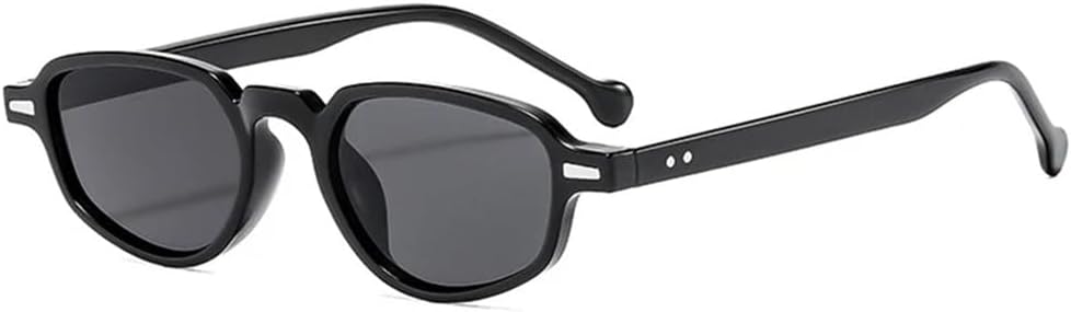 

Солнцезащитные очки UV400 с защитой от УФ-излучения, маленькая оправа «кошачий глаз», прозрачные линзы цвета «океан», заклепки, для женщин и мужчин, для бега и занятий спортом на открытом воздухе UYPTK, Black Grey