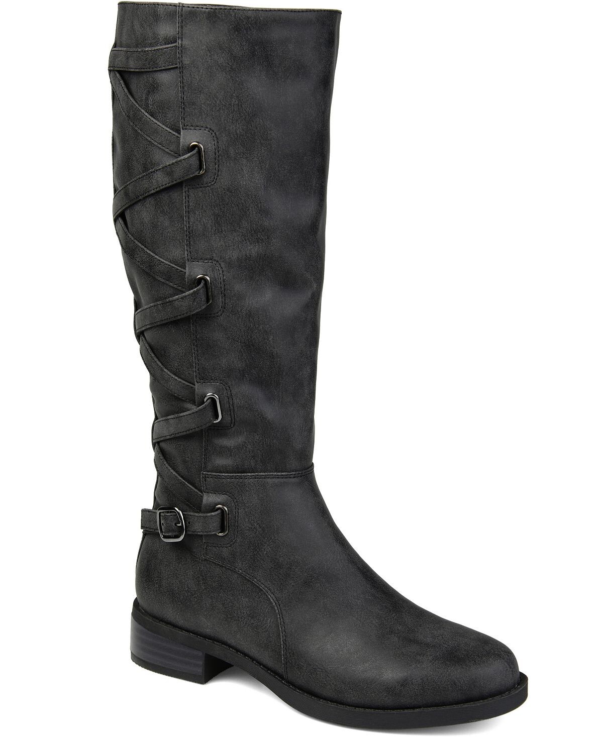 

Женские ботинки Carly с широкими икрами Journee Collection, черный