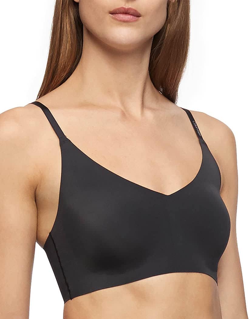 Женский бюстгальтер-бралетт Calvin Klein Invisibles Comfort с легкой подкладкой, бесшовный, с треугольными чашечками и косточками-косточками, Black — фото 2