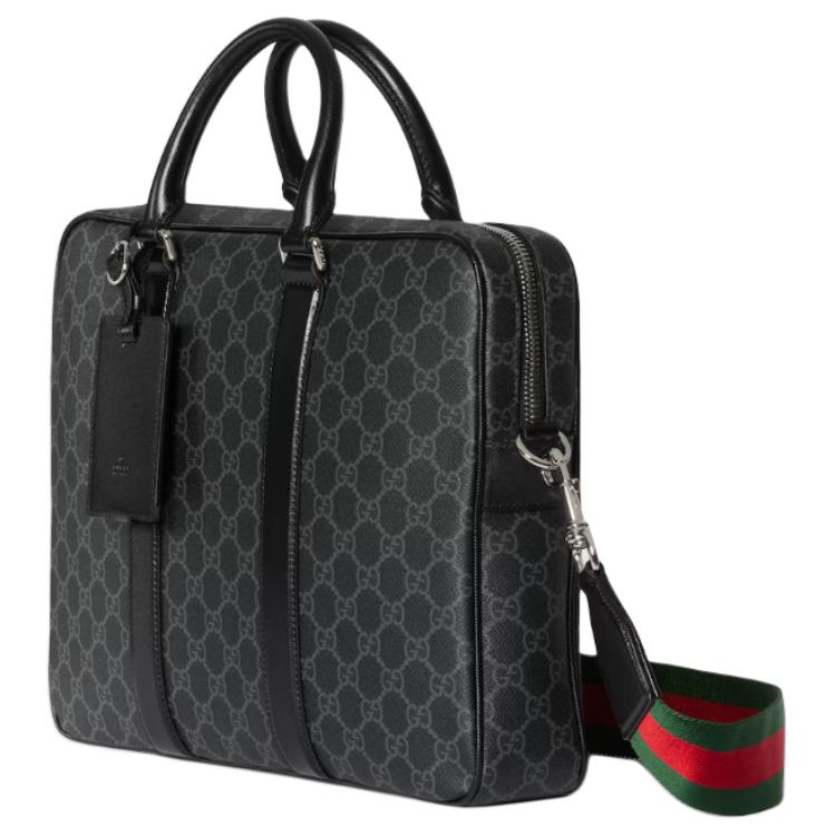 GUCCI Сумка GG Supreme GG Monogram Coated Fabric мужская черная — фото 2