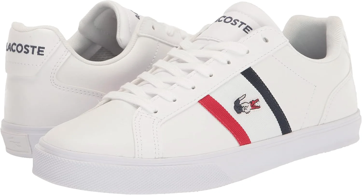 Мужская обувь Lacoste Lerond Tri1 Cma, белый/темно-синий/красный — фото 3