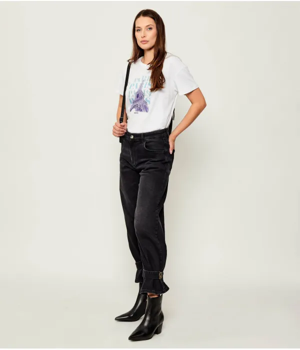 Ботильоны из кожи на блочном каблуке Halisa Guess, черный — фото 2