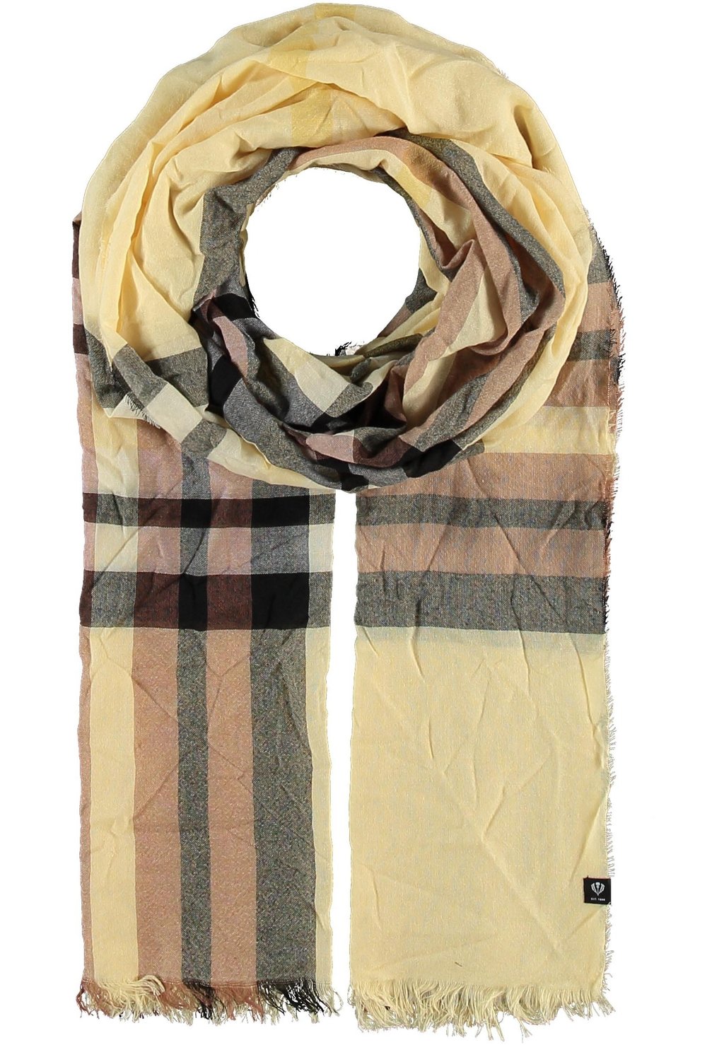 

Шарф PLAID STOLA FRAAS, светло-желтый