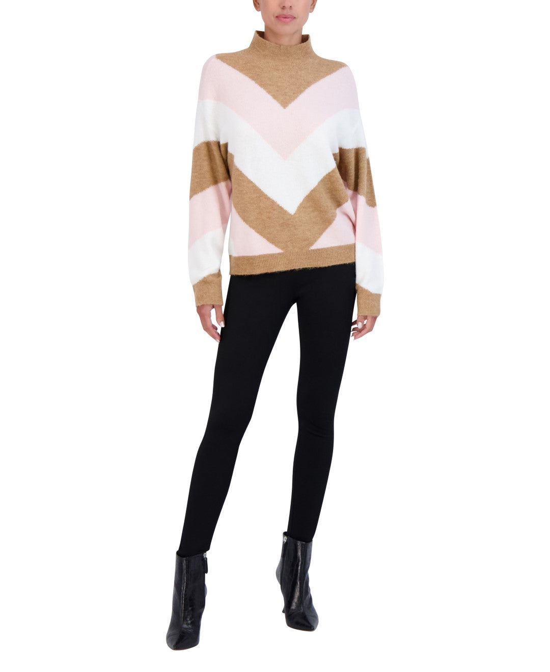 

СВИТЕР С ВЫСОКИМ ВОРОТНИКОМ BCBGMAXAZRIA, цвет camel combo